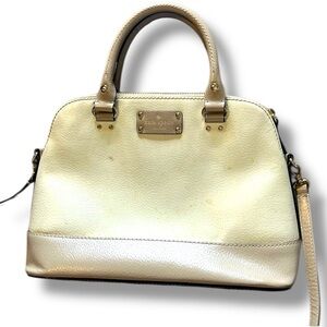 Kate Spade Cream/Pebble Wellesley Small Rachelle Satchel Crossbody Bag